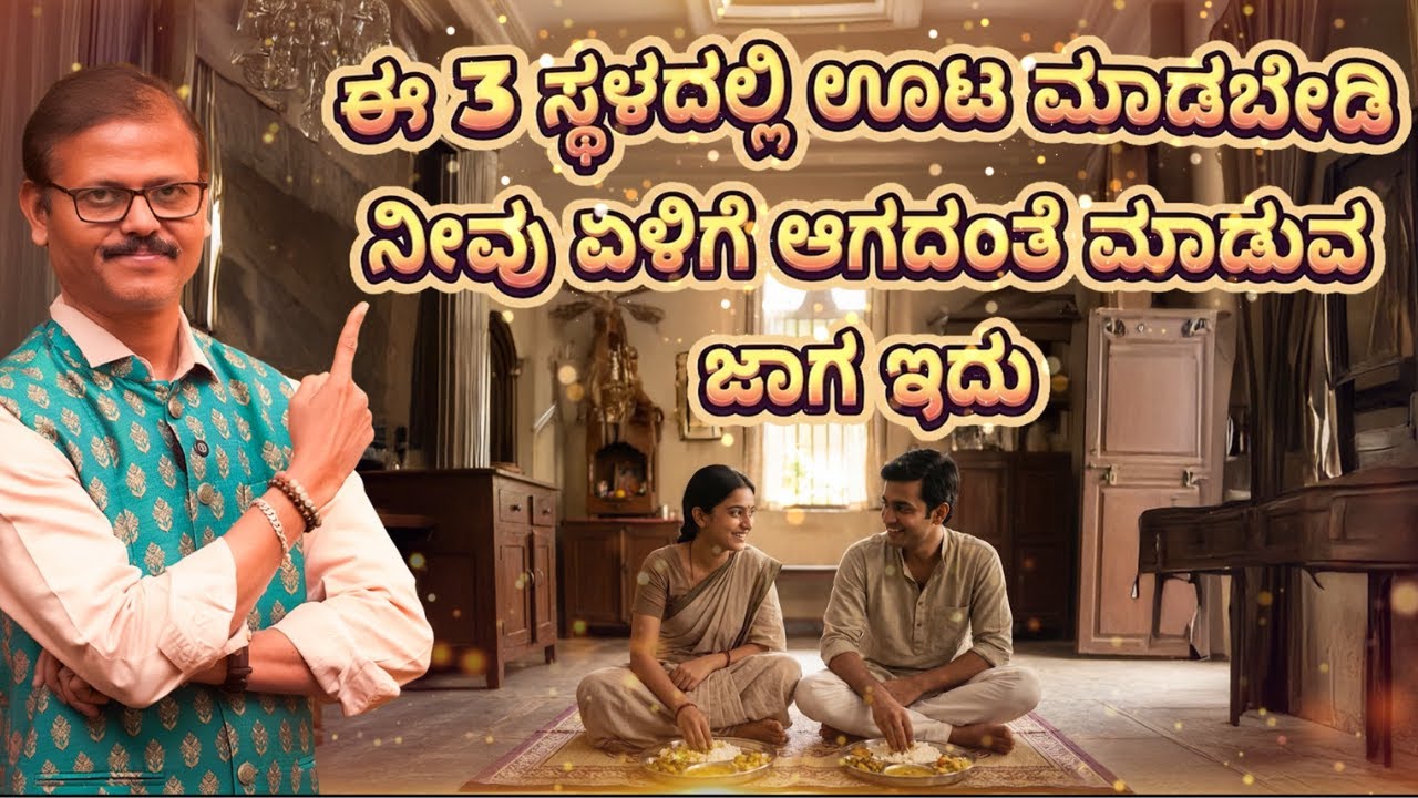 ಈ ಮೂರು ಸ್ಥಳದಲ್ಲಿ ಊಟ ಮಾಡಬೇಡಿ ದರಿದ್ರ ಬೆನ್ನು ಬಿಡೋದೆ ಇಲ್ಲ do not eat in this place as per astrology