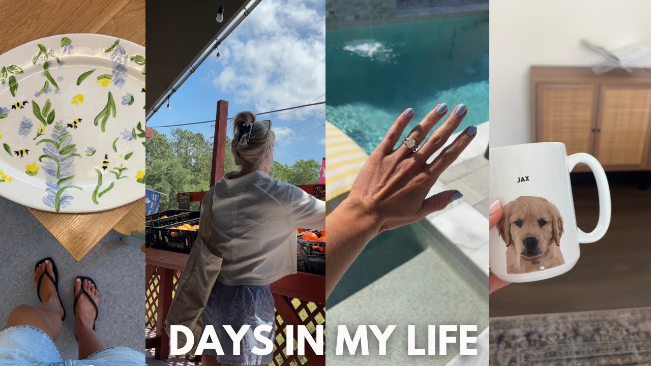 VLOG: hair + nail appts, gift baskets are my love language, new outdoor furniture + pottery results