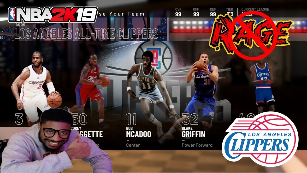 Being Calm is Way Better.. NBA 2K19 Play Now Online Gameplay: All Time Clippers!