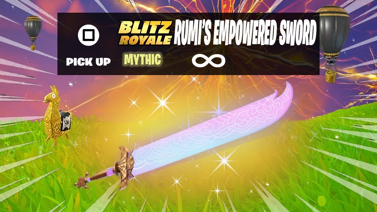Усиленный меч Руми доступен только в Fortnite Blitz.