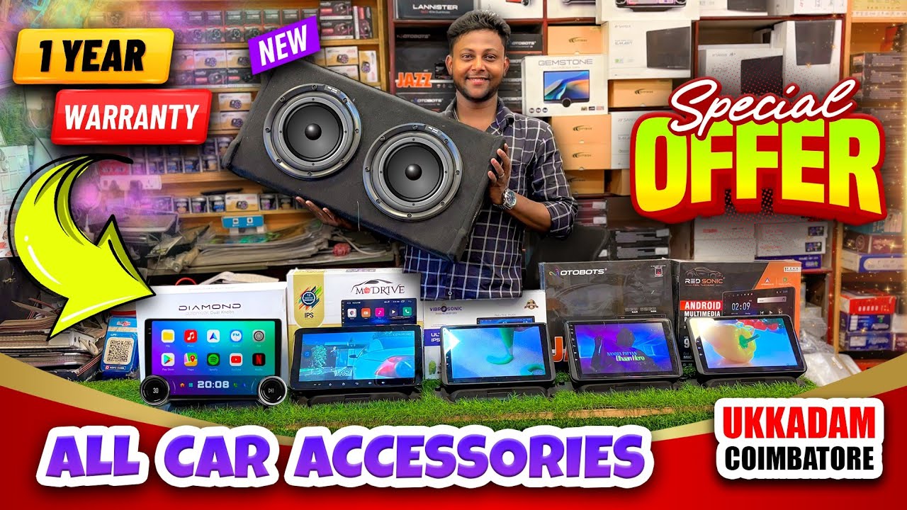 🚘 Car Accessories Market in Coimbatore l Car Accessories Ukkadam l AK Car Zone