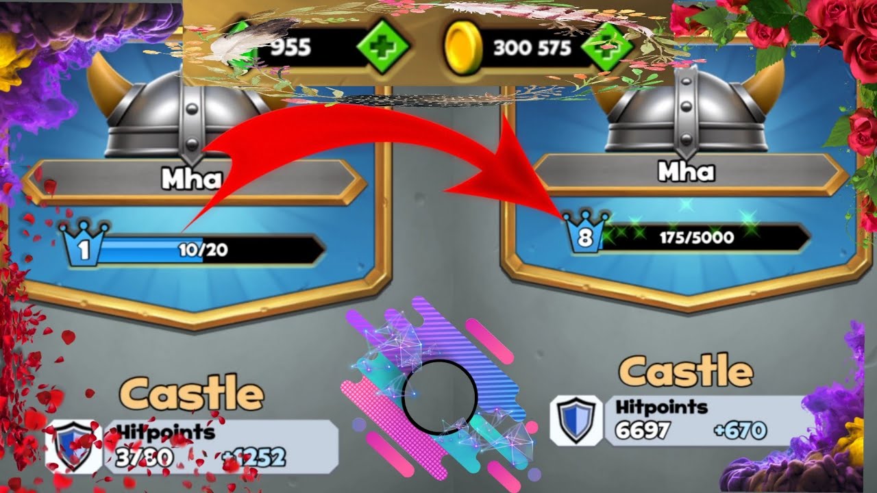 Castle Crush Cards Upgrading | Castle Level 1 to Castle Level 8  | Castle Crush