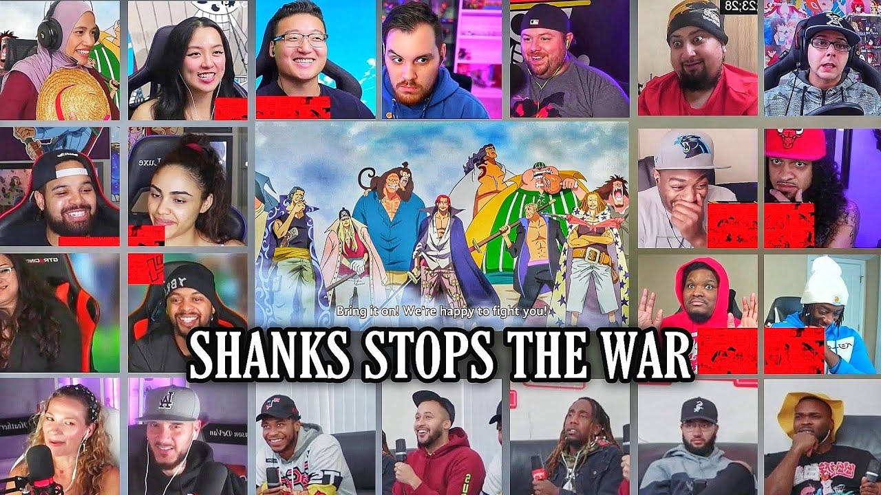 Shanks Stops the War Reaction Mashup | One Piece Episode 489
