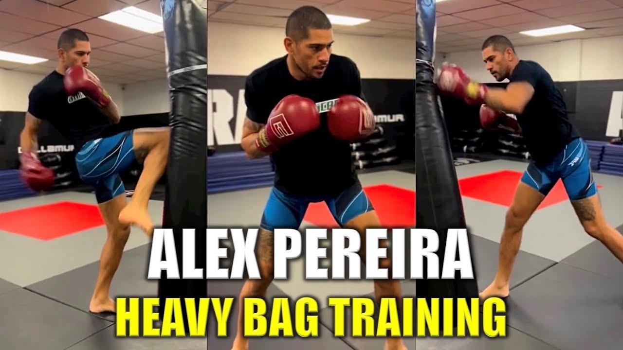 Alex Pereira Heavy Bag Training