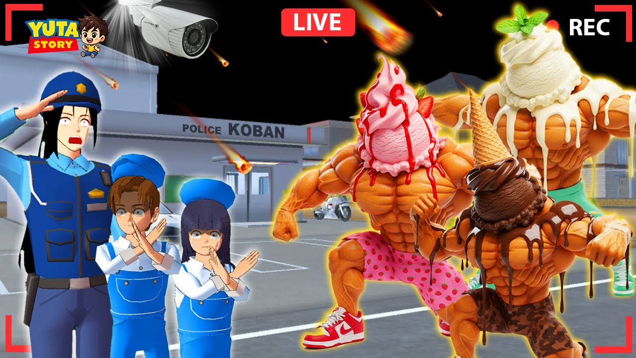 Yuta Mio Panik ada ANOMALI ES KRIM MOMOYOY MENYERANG BUMI 😱 | Sakura School Simulator