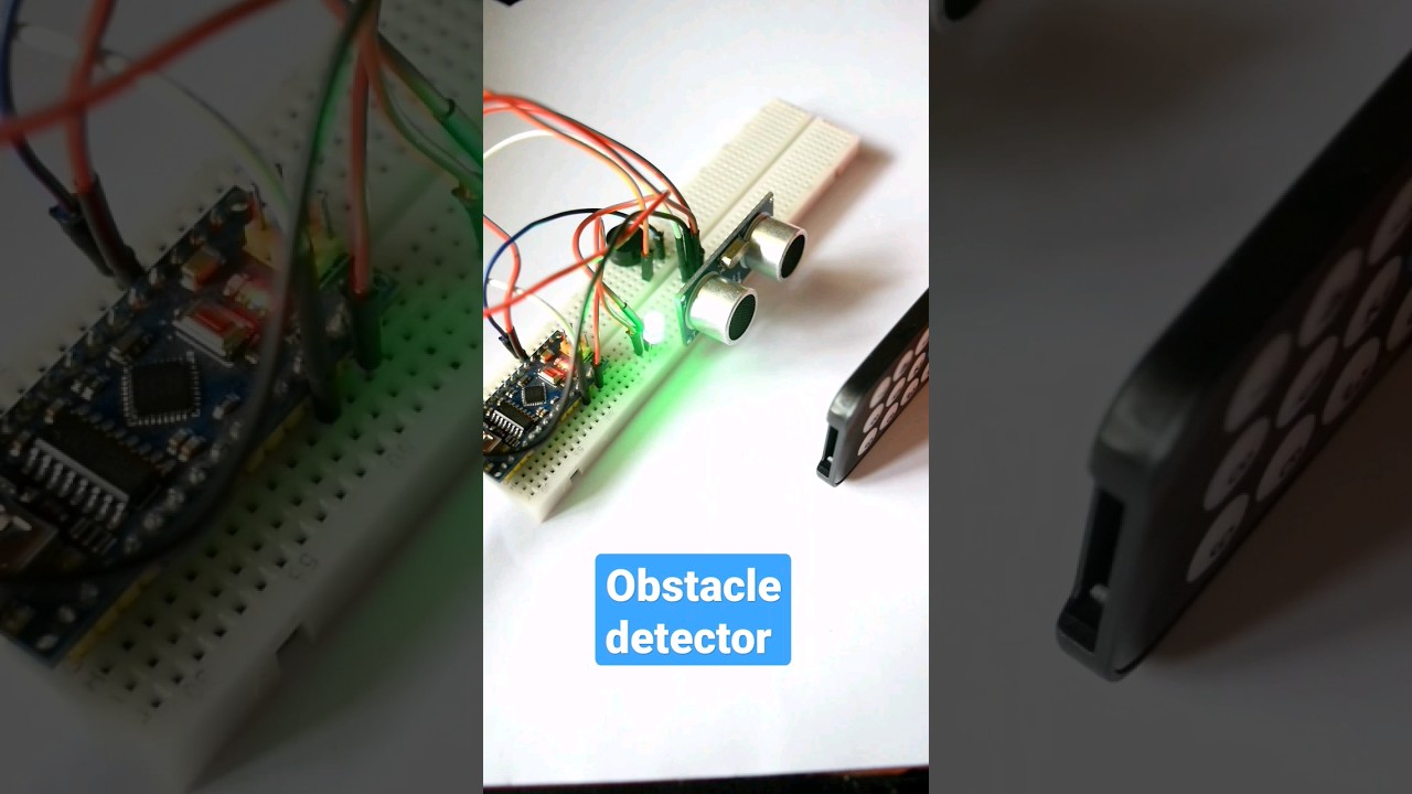 how to make an obstacle detector using ultrasonic sensor with arduino#shorts#arduino#viralshorts