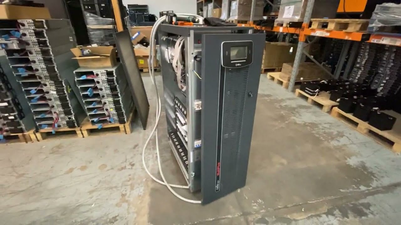 Riello MLT UPS battery wiring video.