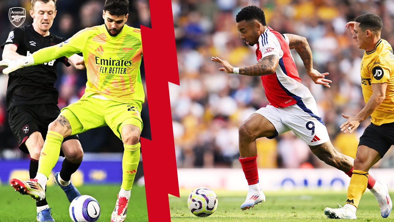 Football Freestyle! Best Arsenal Skills, Dribbles, Goals & More! | Ft. GK David Raya & Gabriel Jesus
