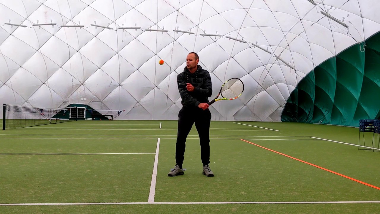 Mini Tennis Orange Ball - Self Feed Backhand from Service Line