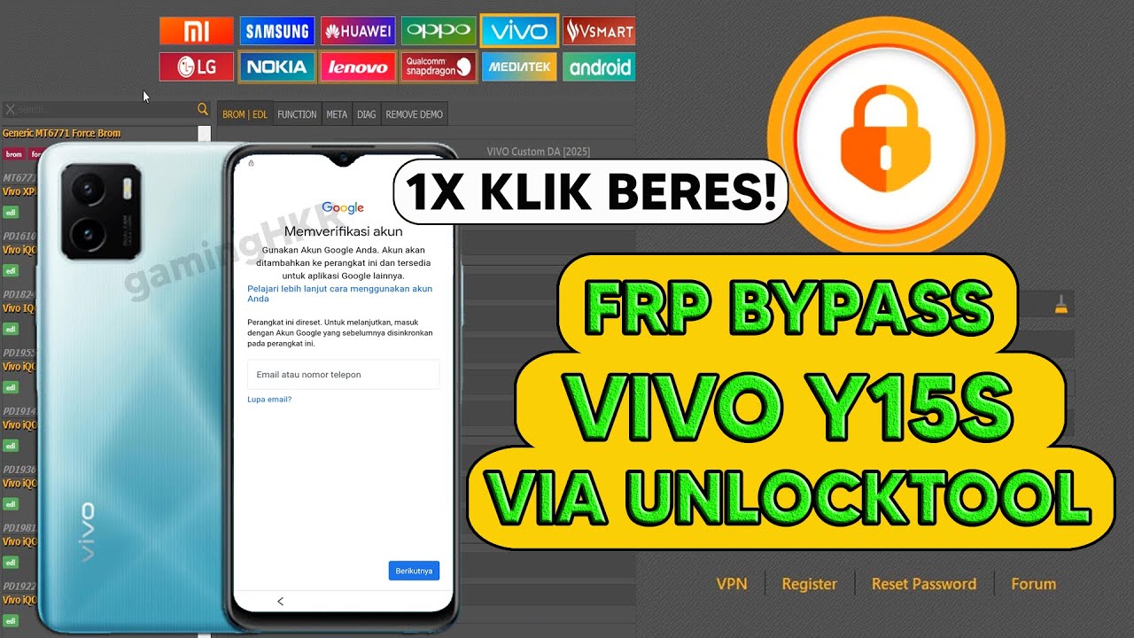 FRP Bypass Vivo Y15s via UnlockTool | Terbukti Work & Anti Gagal