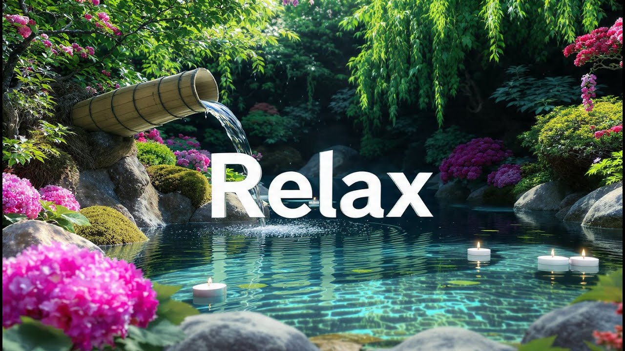 Peaceful Sleep Music with Flowing Water and Gentle Piano | LIVE