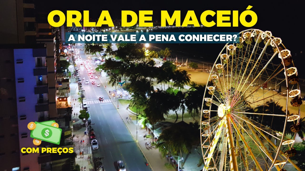 Tour pela Orla de Maceió A Noite com preços! | Praia De Pajuçara e Praia De Ponta Verde em Alagoas