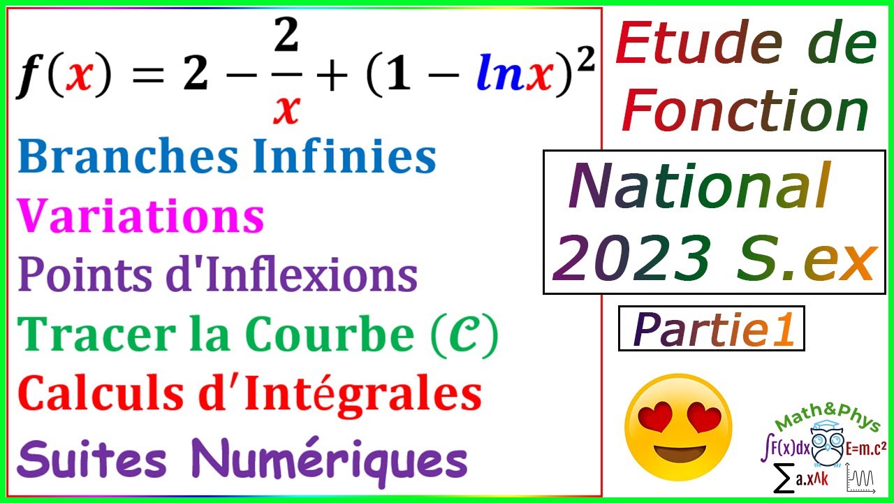 Etude de Fonction - Logarithme Népérien - Examen National 2023 S.exp - [Partie 1]