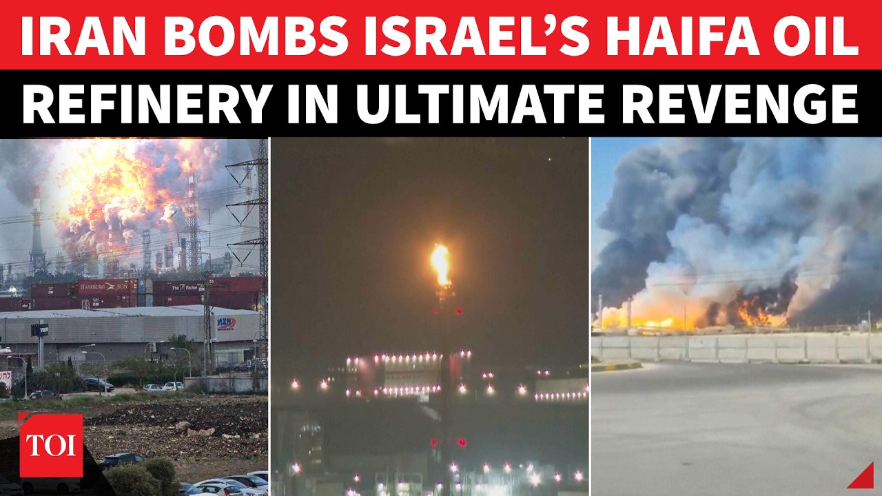On Cam: Iran RAINS MISSILES On Oil Refinery In Israel’s Haifa After ‘Unforgivable’ Gas Field Attack