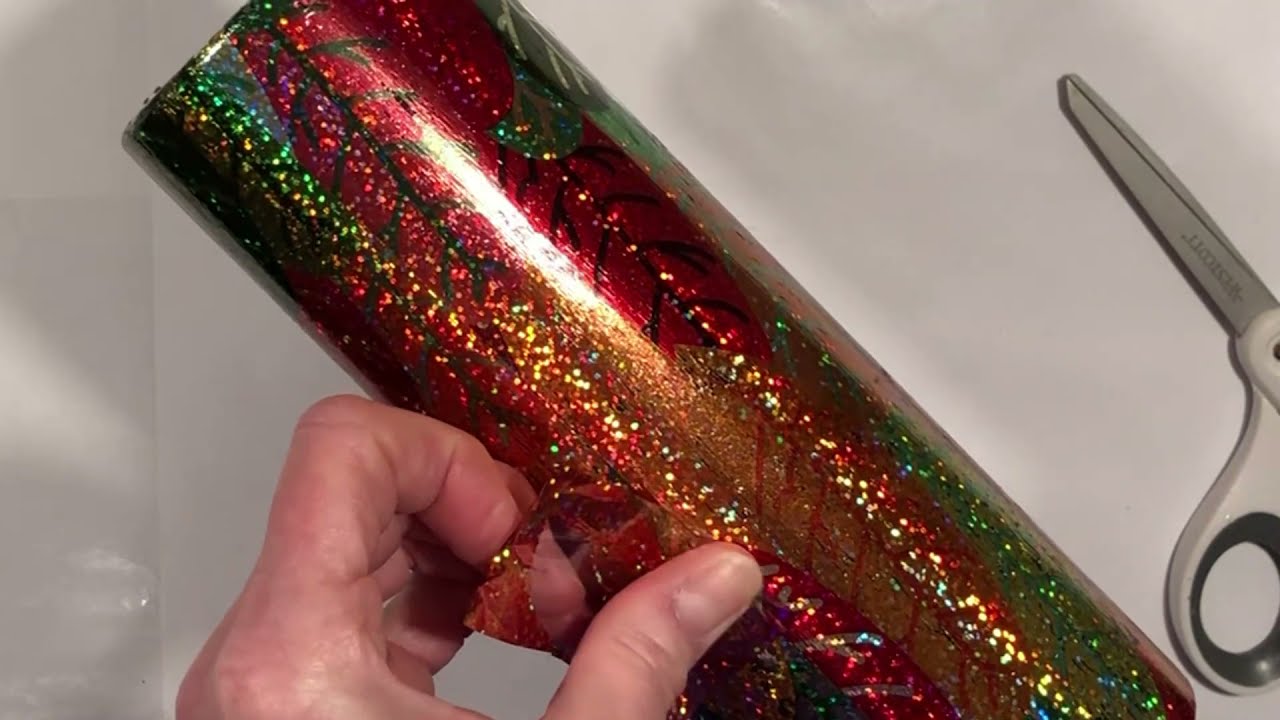 Experimenting with Patterned Foil on 3 Tumblers - What Not To Do!!