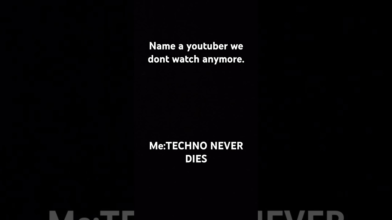RIP Techno 😭 #technoneverdies