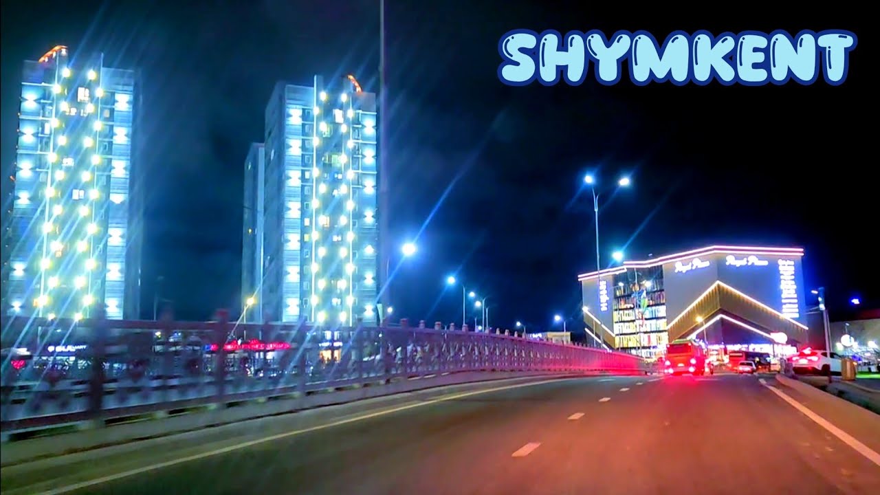 Проспект Кунаева ночью. Шымкент. 25.03.2025 - 1 Minute Story NS