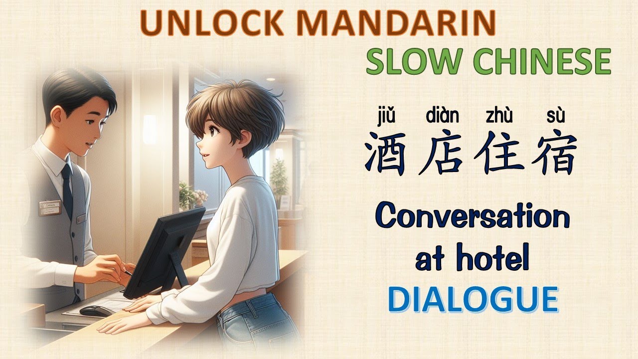 酒店住宿|Conversation at hotel| Slow Chinese| Chinese Listening| Chinese Dialogue |HSK|Unlock Mandarin|