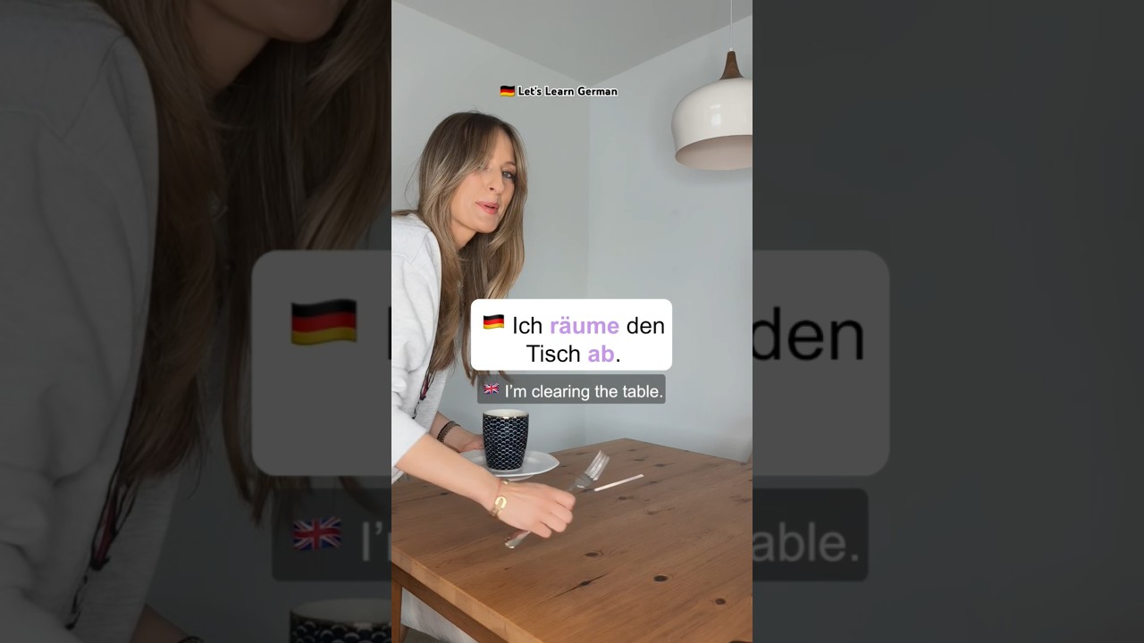 Separable Verbs in German🇩🇪 - einr&auml;umen, abr&auml;umen, aufr&auml;umen...