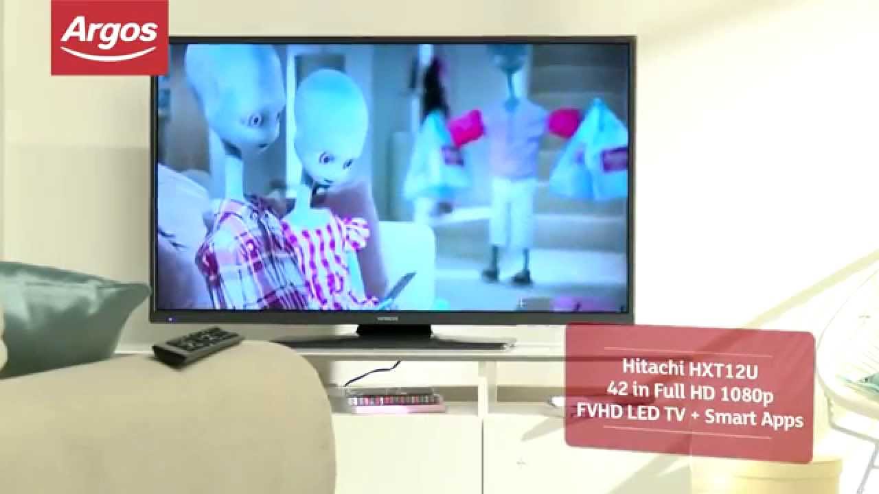 Top reviewed TVs at Argos - Hitachi HXT12U 42 In Full HD 1080p FVHD LED TV + Smart Apps