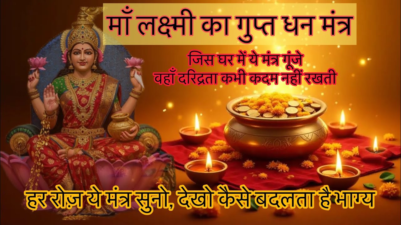 “दिन में एक बार इस मंत्र को सुनो, धन की वर्षा होने लगेगी 🌧️💸”|#LaxmiMantra #MahalaxmiBlessings 