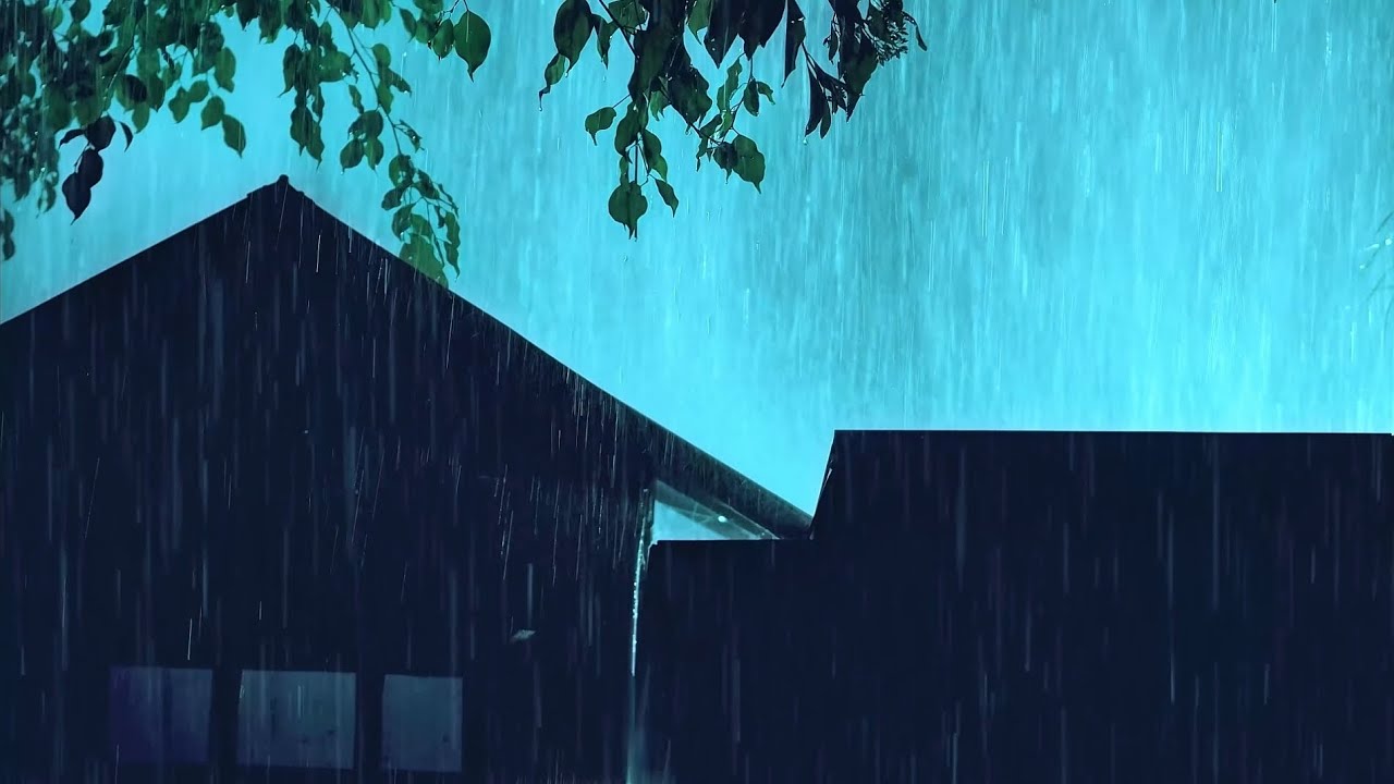 Storm sounds for sleeping ⛈️  rain and thunder for deep sleep