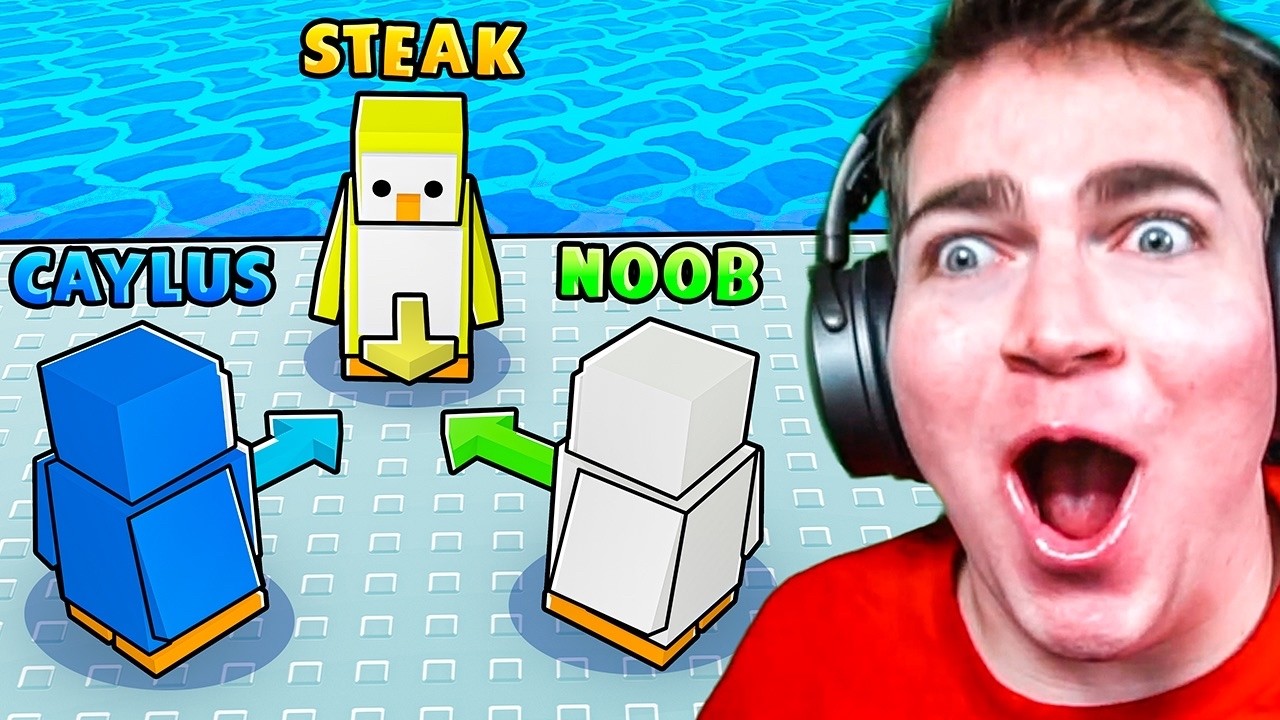 Steak & Caylus Play Roblox Penguin Knockout!