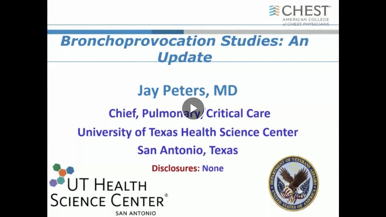 Beyond Spirometry: New Developments in Diagnosis & Assessment of Severe Asthma - Jay Peters,MD, FCCP