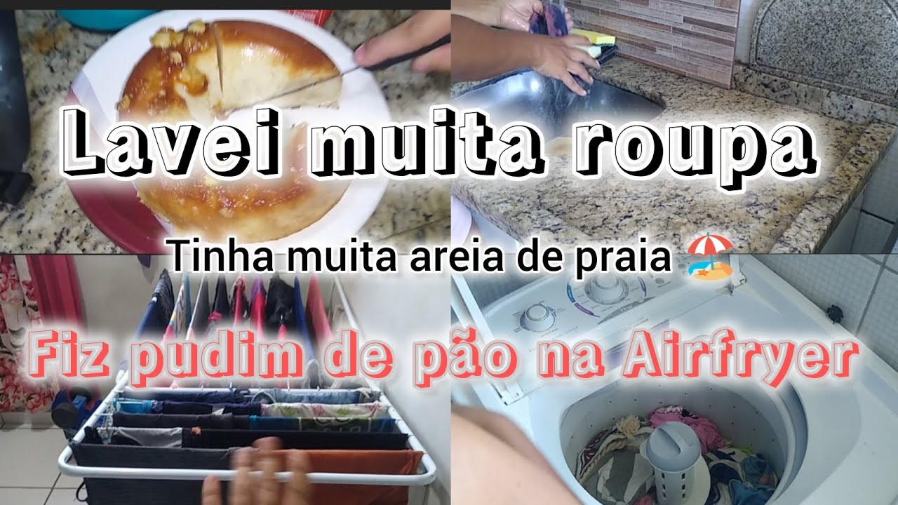 Testando receitas na Airfryer e lavando montanha de roupa 🥴