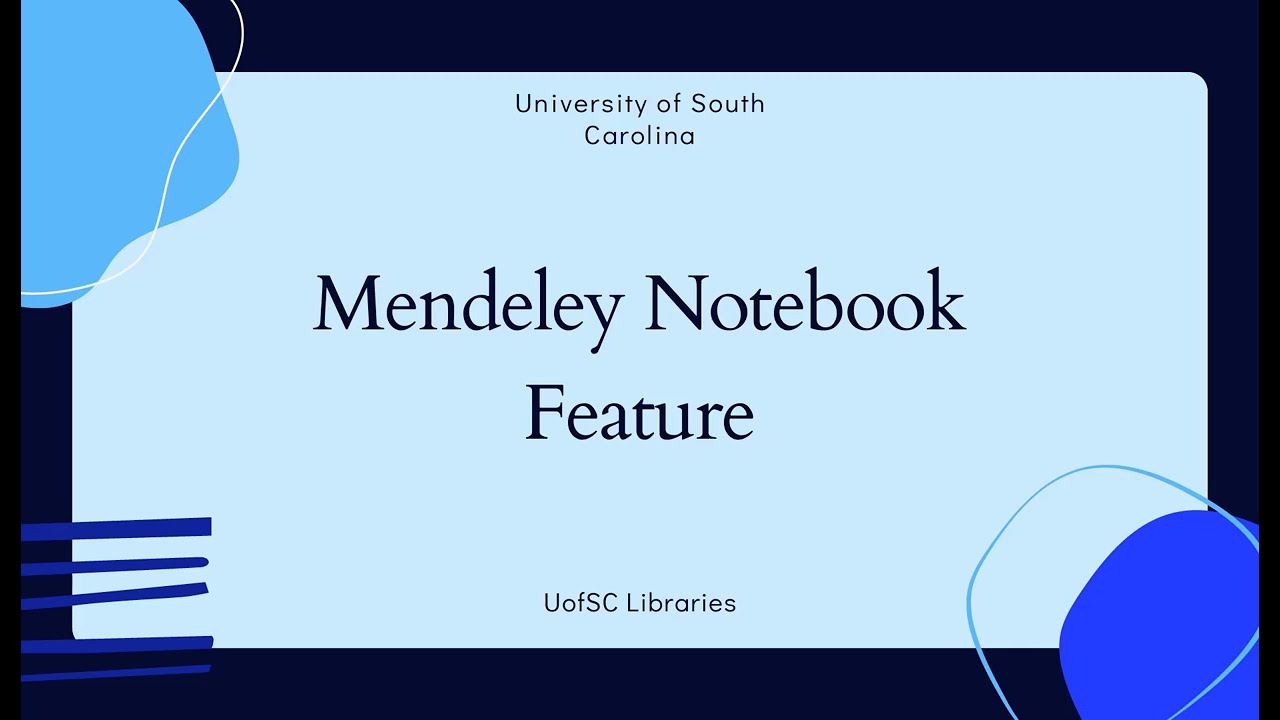 Mendeley Notebook Feature