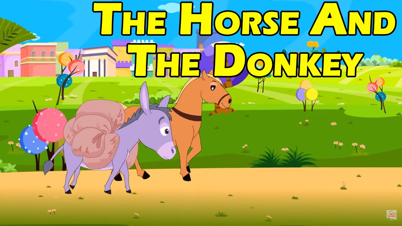 The Horse And The Donkey - Short Story For Kids