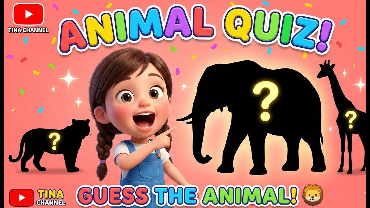 Animal Quiz with Tina 👧🐾 VOL 1 | Guess the Animal Game