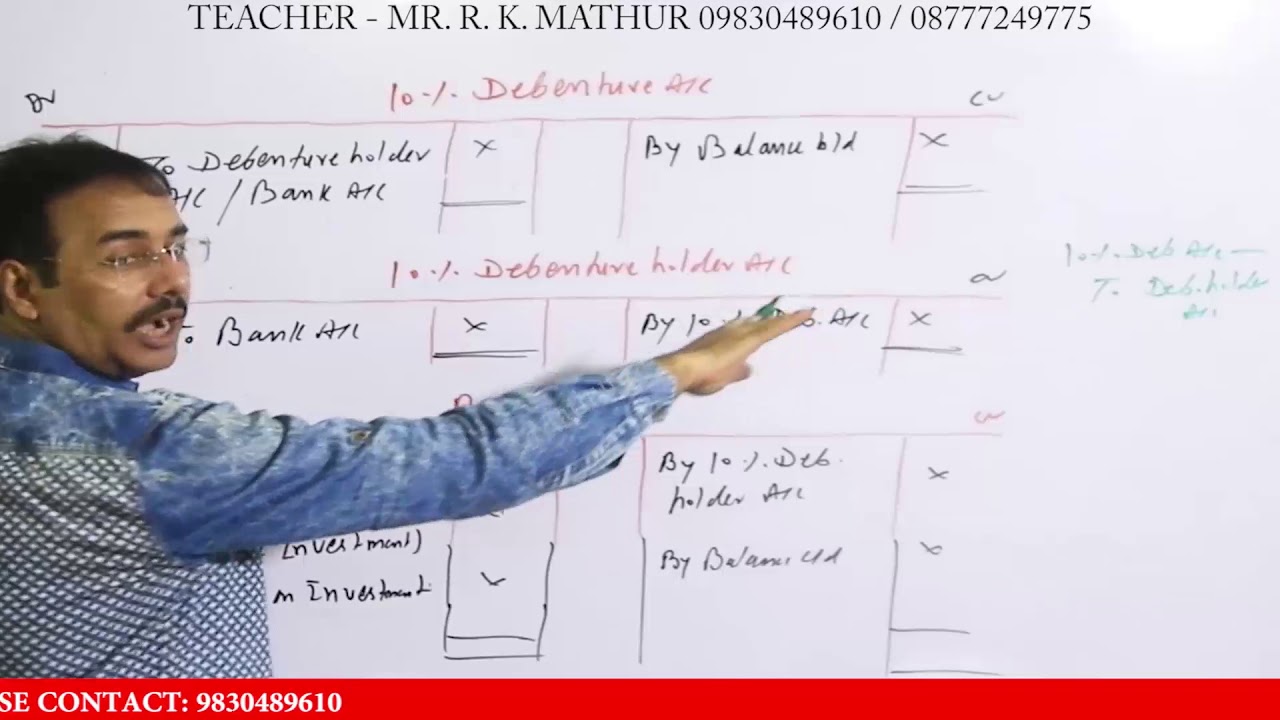 Redemption of Debenture || LEDGER |PART-5|| Mathur SIr Classes ||