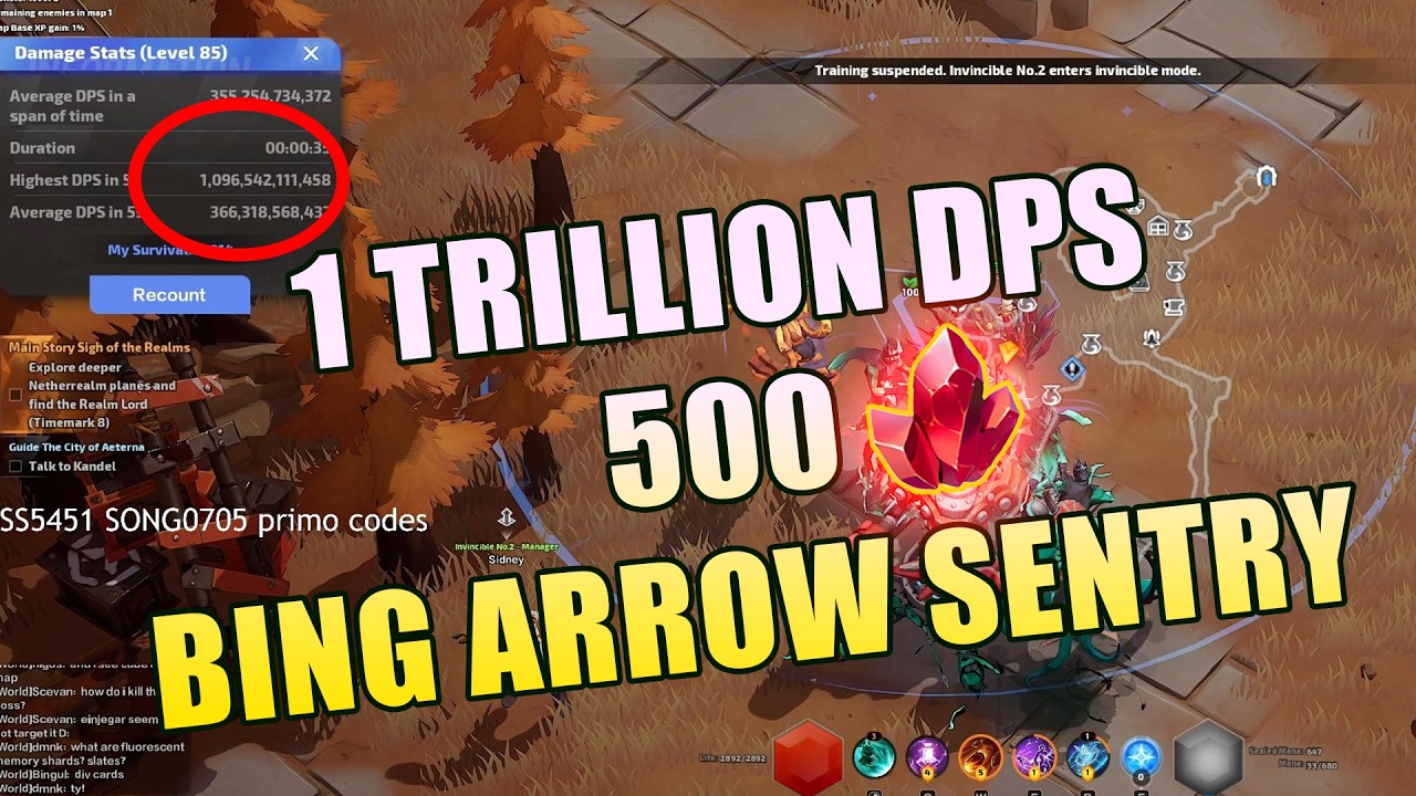 Bing Blast Nova - Clockwork Ballet 1 Trillion DPS 500FE  - Arrow Einherjar Sentry - TLI SS5