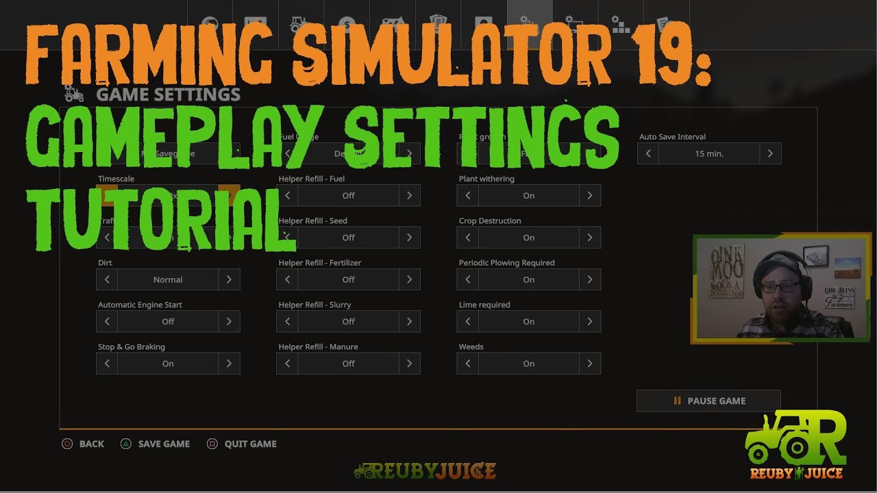 Farming Simulator 19: Gameplay Settings Tutorial
