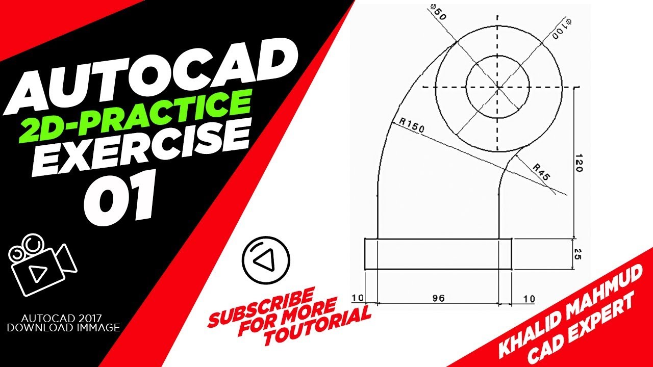 How to Create This 2D Drawing in AutoCAD – Step-by-Step Guide | Exercise 1