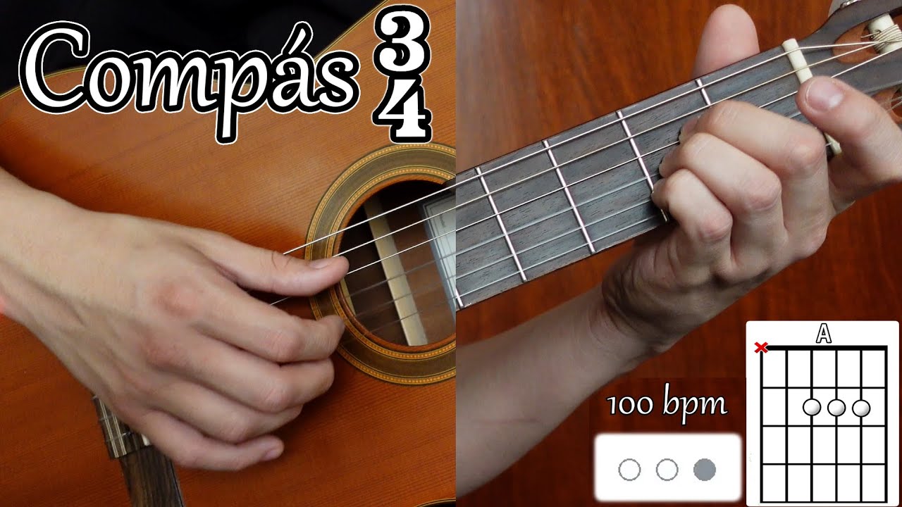 ¡Como tocar el compás 3/4 paso a paso🧐! - ¡Indispensable para guitarra💕! - ✨Vals, rancheras y más ✨