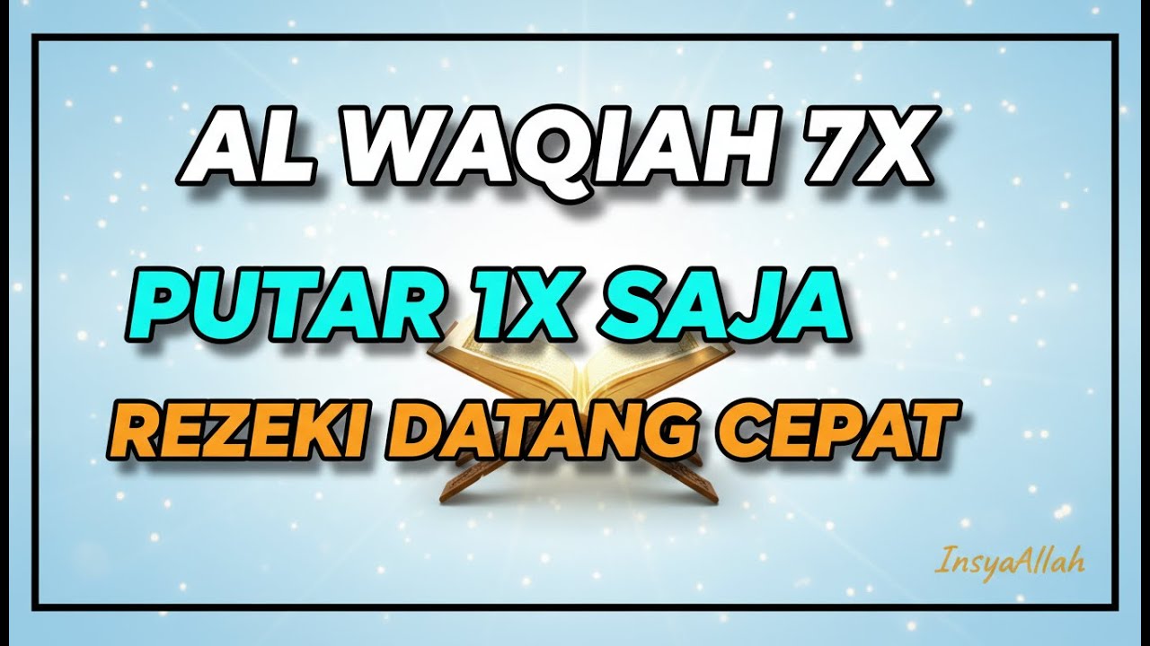 AL WAQIAH 7X PEMBUKA REZEKI PALING DAHSYAT | DENGARKAN PELUNAS HUTANG