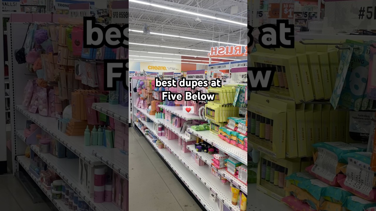 best beauty dupes at Five Below #fivebelow #beauty #skincare #makeupshorts #beautyshorts #shorts
