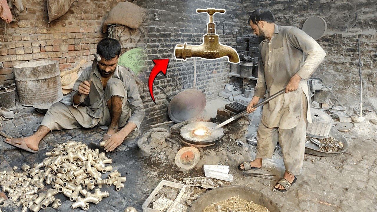 Incredible Factory Manufacturing Process of Brass Water Tap From Metal Scrap Recycling