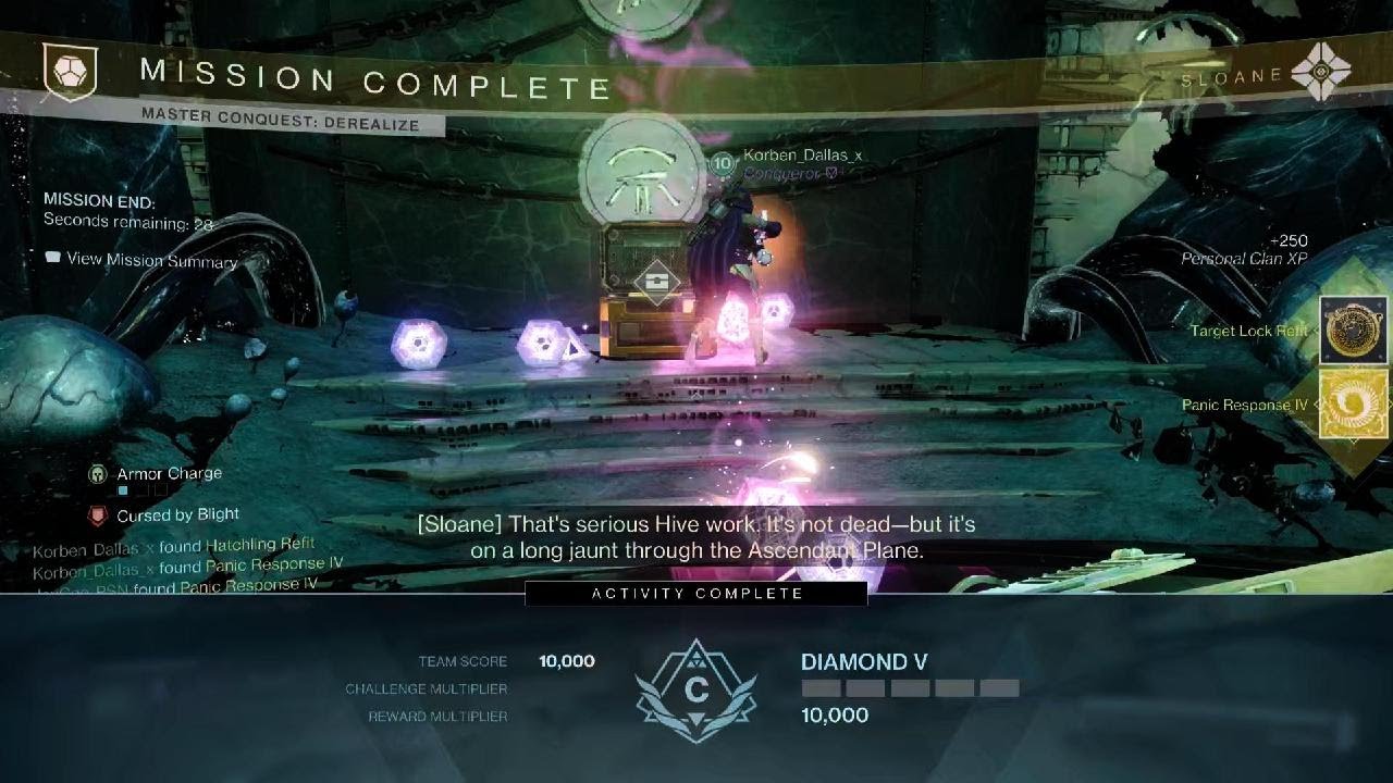 Destiny 2: Master Conquest: Derealize. Conqueror Nr 12.
