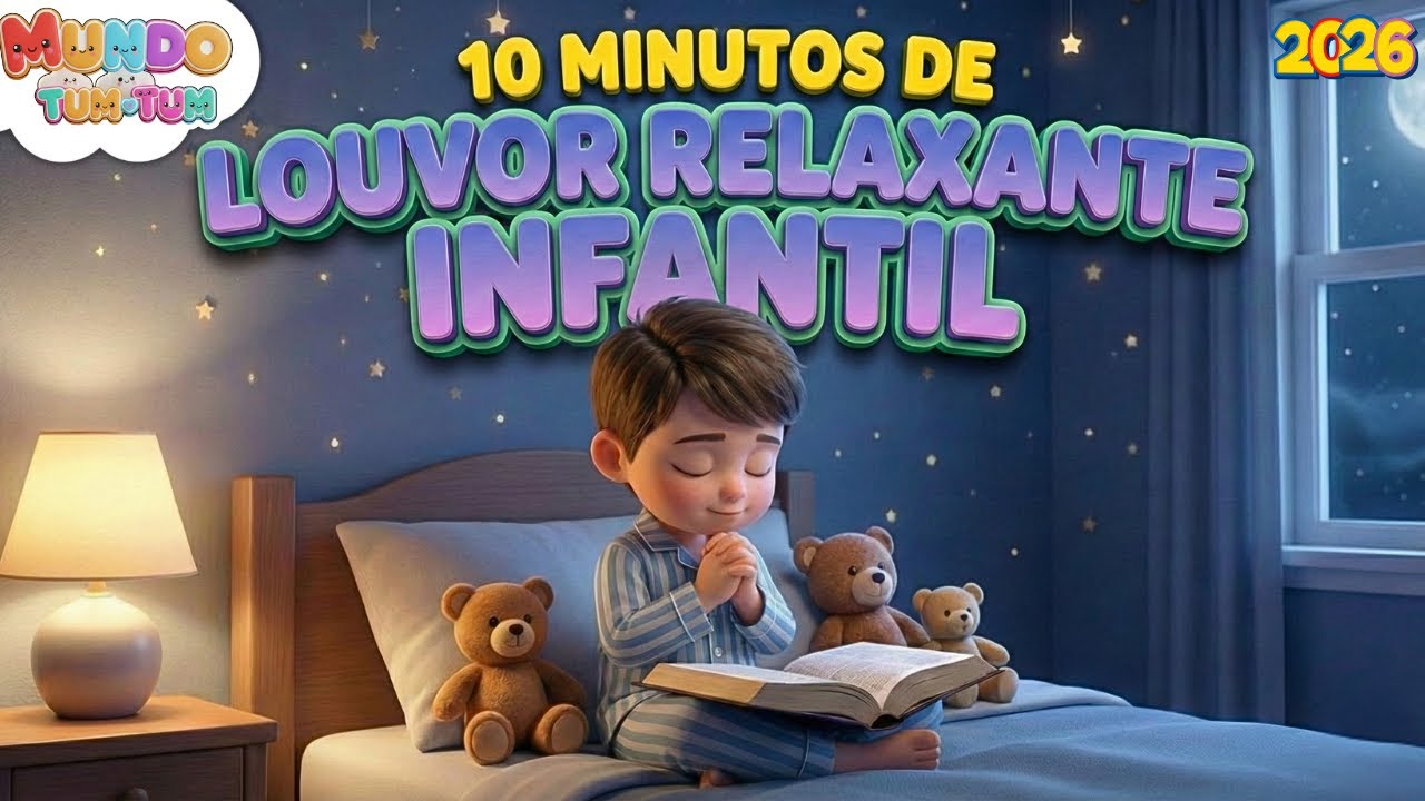 10 Min de Louvor pra DORMIR | Músicas Calmas Kids | Salmos & Arca de Noé
