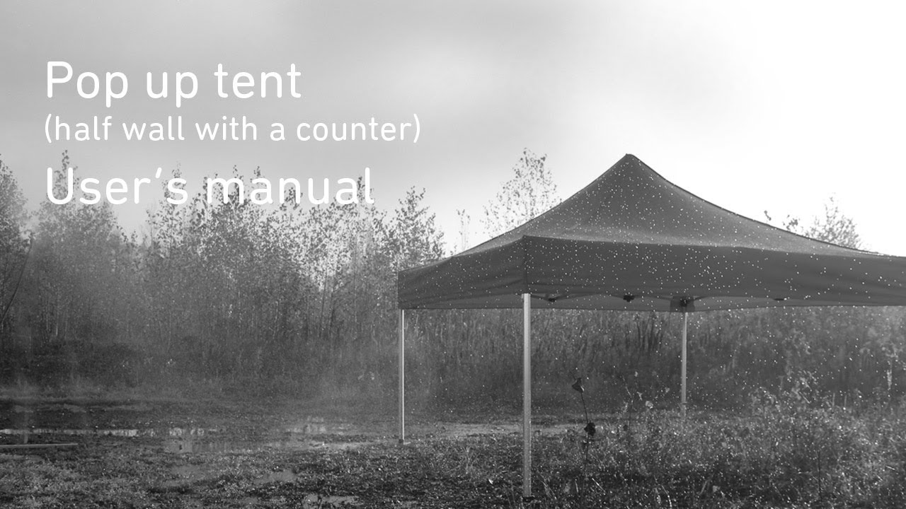 Pop up tent with counter | User's Manual | Inventini