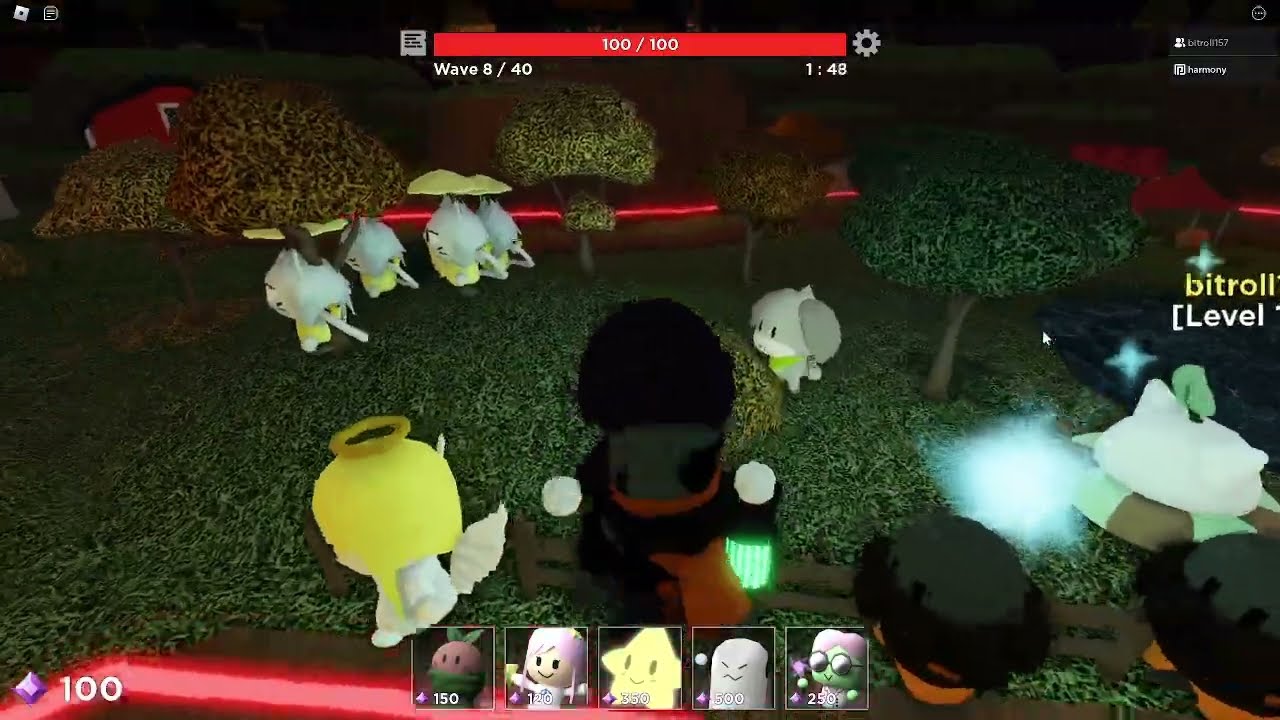 duo halloween havoc hard mode w/ @Bitroll  ( tower heroes ) #roblox #towerheroes