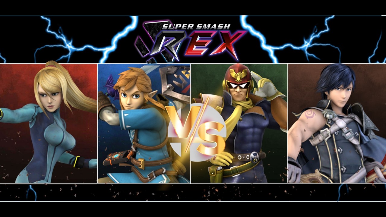 Super Smash REX - Zero Suit Samus 4 Fighters Match