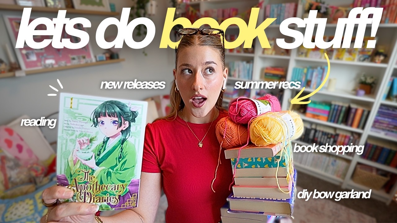ГЛАВНОЕ КНИЖНОЕ ВИДЕО ЛЕТА⛱️ книжный шопинг, чтение, новинки, рекомендации и гирлянда из бантиков...