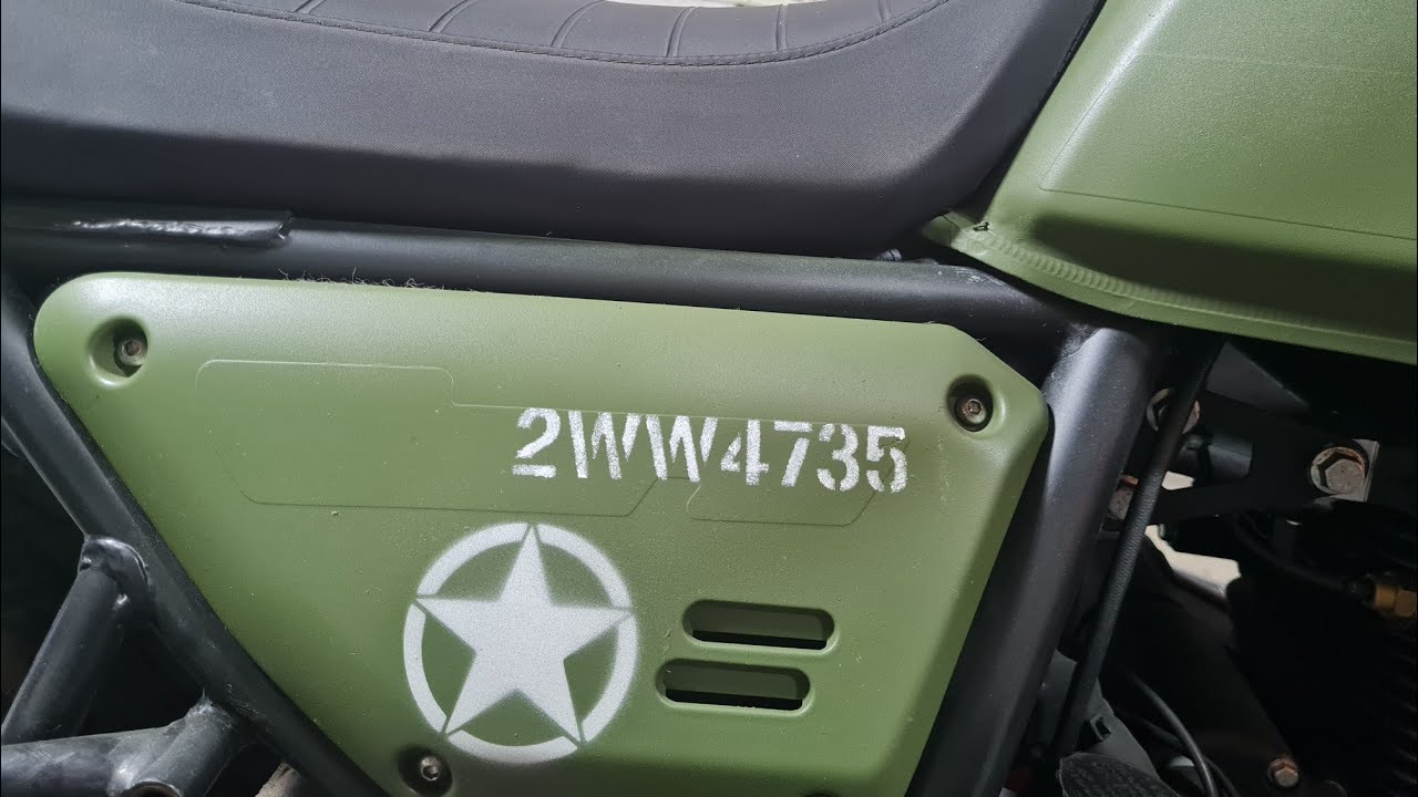 Перекраска из баллончика на моем мотоцикле Royal Enfield Scram 411.