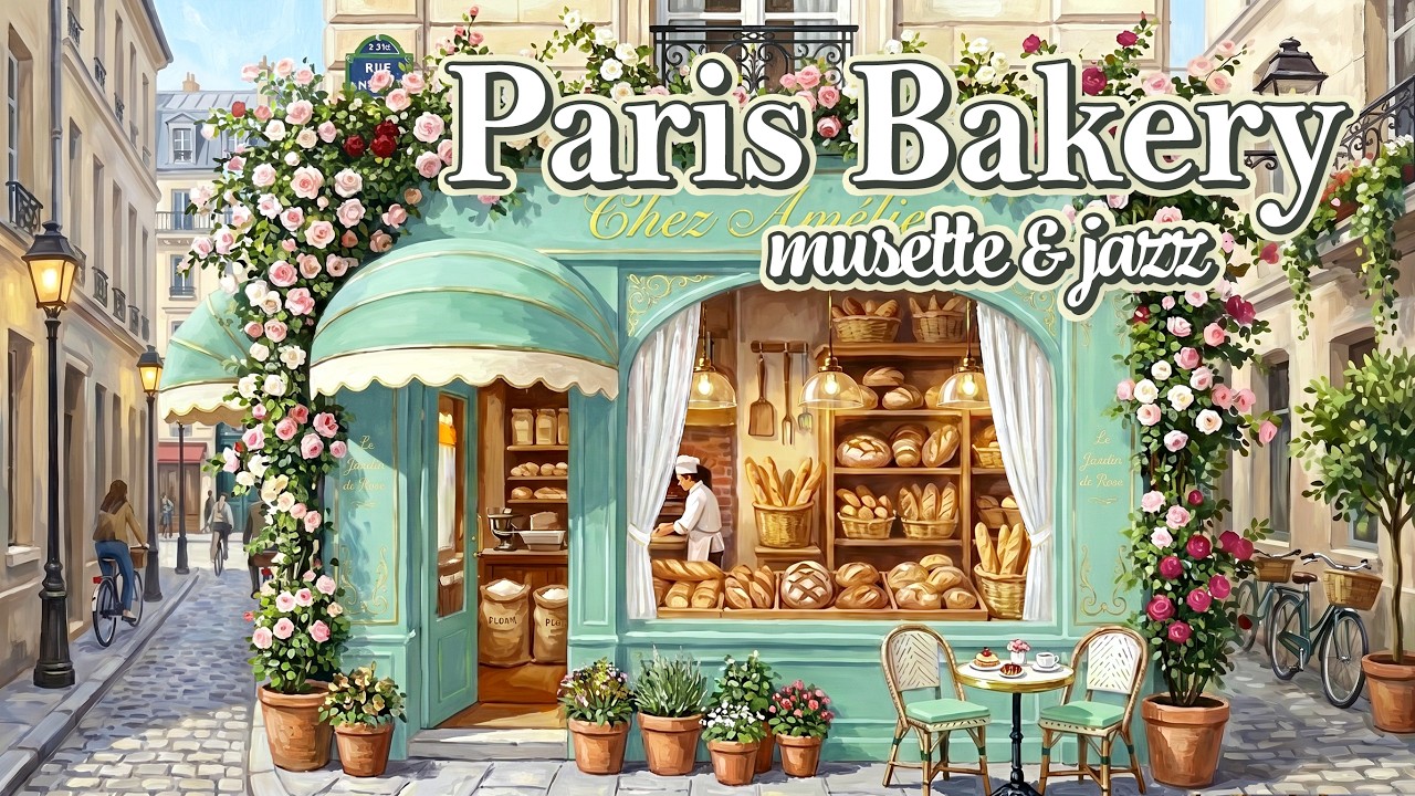 𝐏𝐚𝐫𝐢𝐬 𝐁𝐚𝐤𝐞𝐫𝐲 🥐 Music for a Fresh Morning | 1 Hour French Caf&eacute; Music
