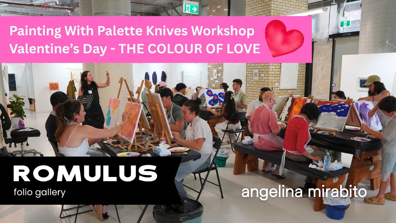 The Colour of Love | Meditative Palette Knife Workshop with Angelina Mirabito at Romulus Folio