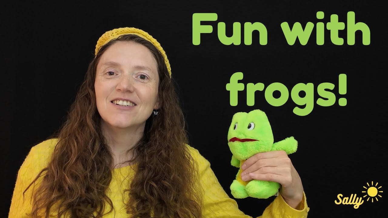 Sing with Sally - 5 little Speckled frogs and more - kids' learning video. 🐸🐸🐸